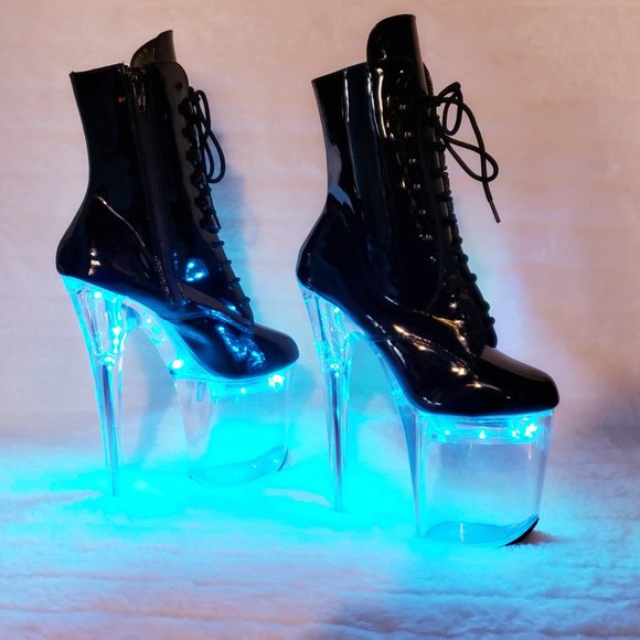FlashDance 8" Led Light up Platform Ankle Boots Flash dance - Picture 13 of 16